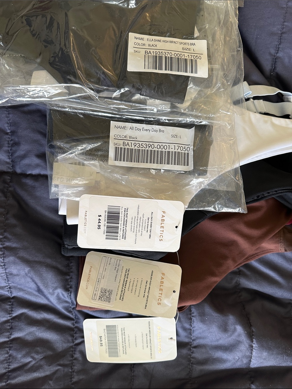 5 bnwt Fabletics sports bra (lot)